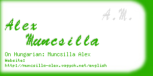 alex muncsilla business card